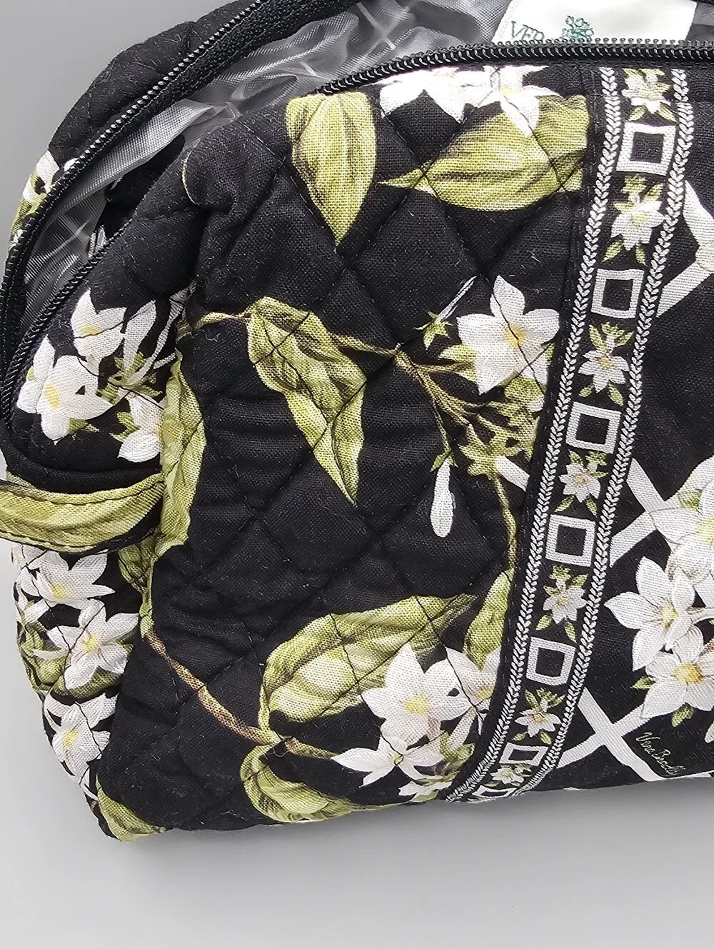 Retired Vera Bradley Jasmine Travel Cosmetic Bag Case With Liner Vintage USA